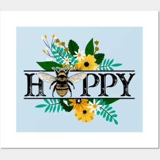 Bee Happy Posters and Art